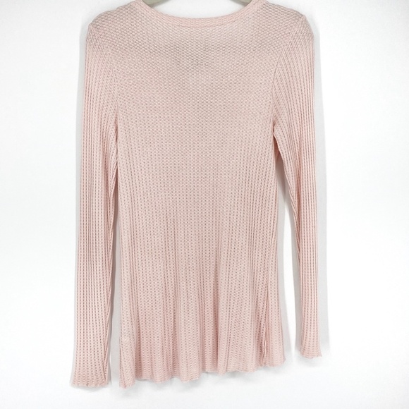 Chaser Lace Up Thermal Knit Long Sleeve Top Sz Sm - Picture 10 of 14